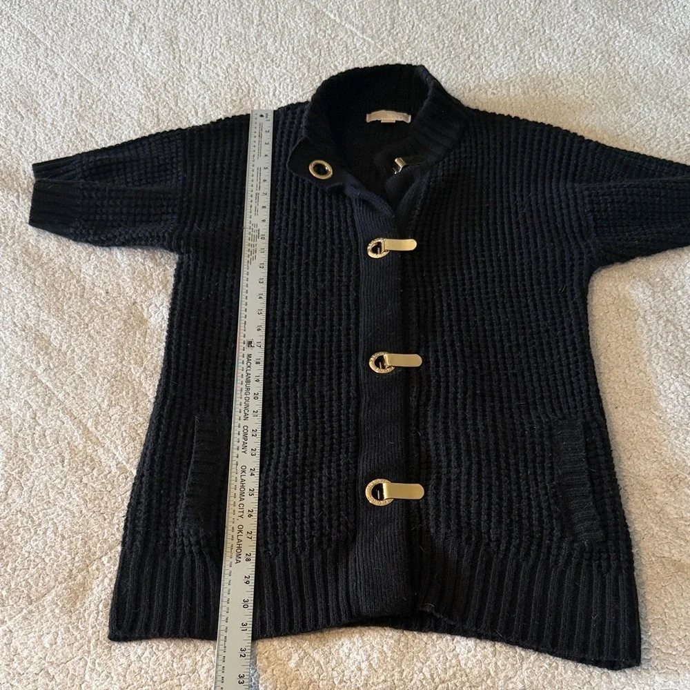 Michael Kors Black Cardigan with Gold Accents Medium